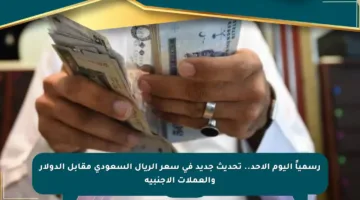 رسمياً اليوم الأحد.. تحديث جديد في سعر الريال السعودي مقابل الدولار والعملات الأجنبية